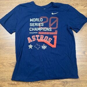 Nike Astros World Series Champions‎ 2017 T-Shirt Athletic Cut XL Y2K